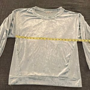 Shimmery velveteen blouse